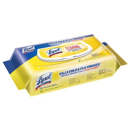 Lysol Lemon & Lime Blossom Scent Disinfecting Wipes 80 ct 1920099716